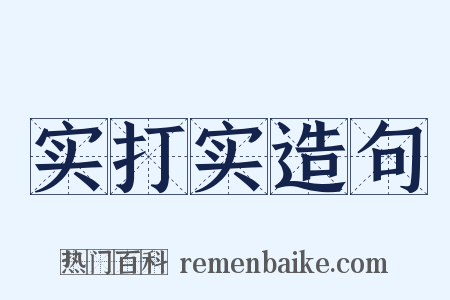 实打实造句是什么意思的图片